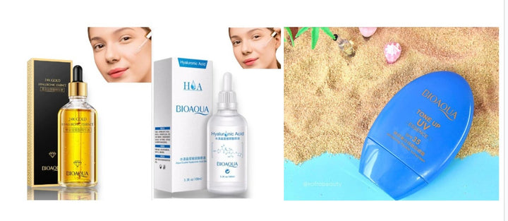 💧✨¡SUPER KIT HIDRATACION INTENSIVA! SERUM 24 K de 100 ml + SERUM ÁCIDO HIALURÓNICO de 100 ml BIOAQUA + PROTECTOR SOLAR BIOAQUA 💎 ¡ENVÍO GRATIS HOY!